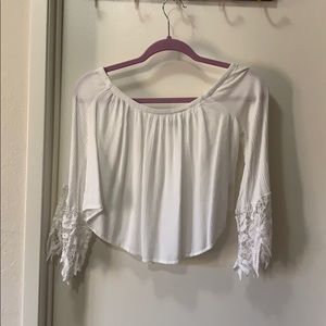Long sleeve off the shoulder top